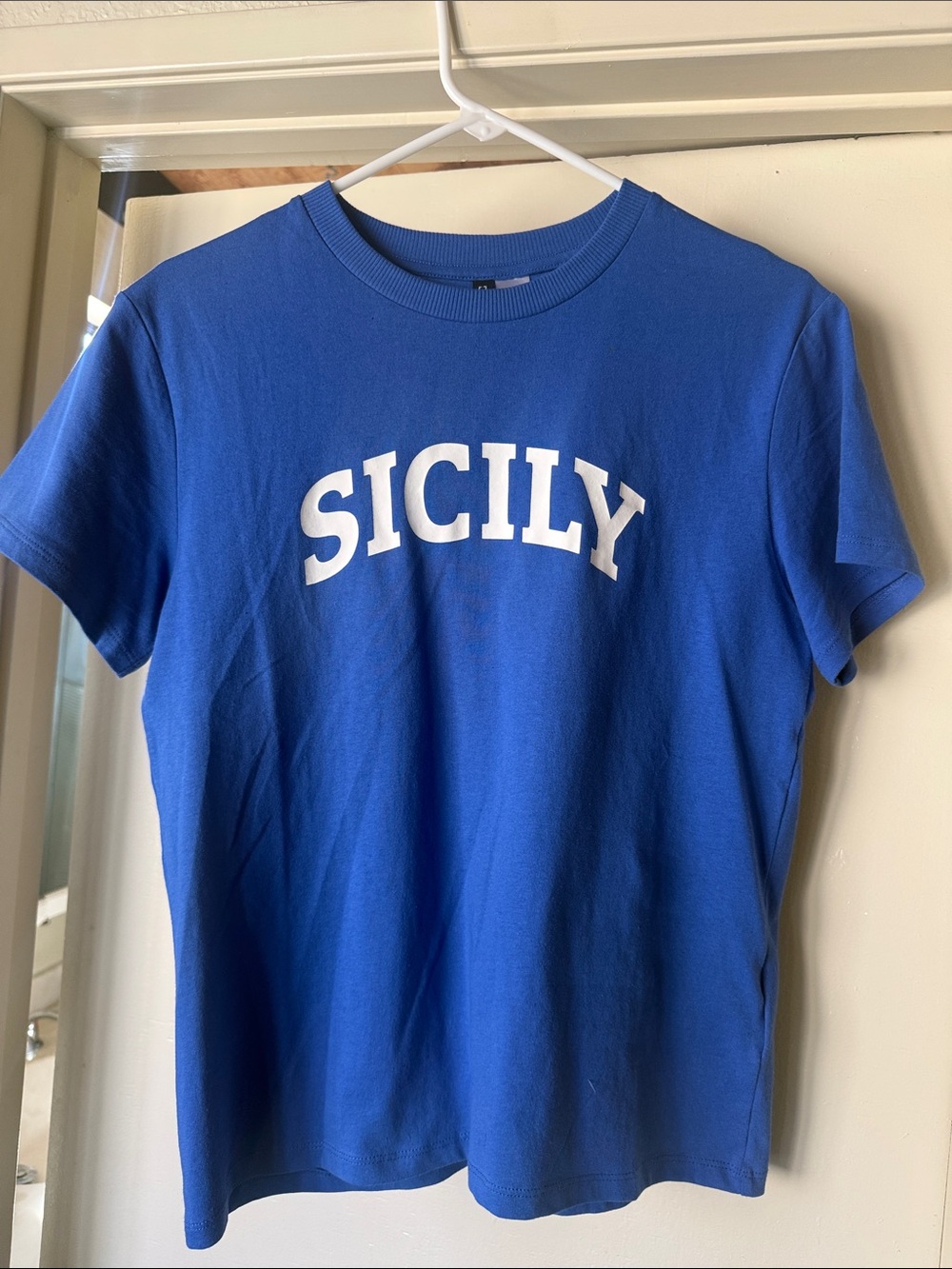Blue 'SICILY' Graphic Tee